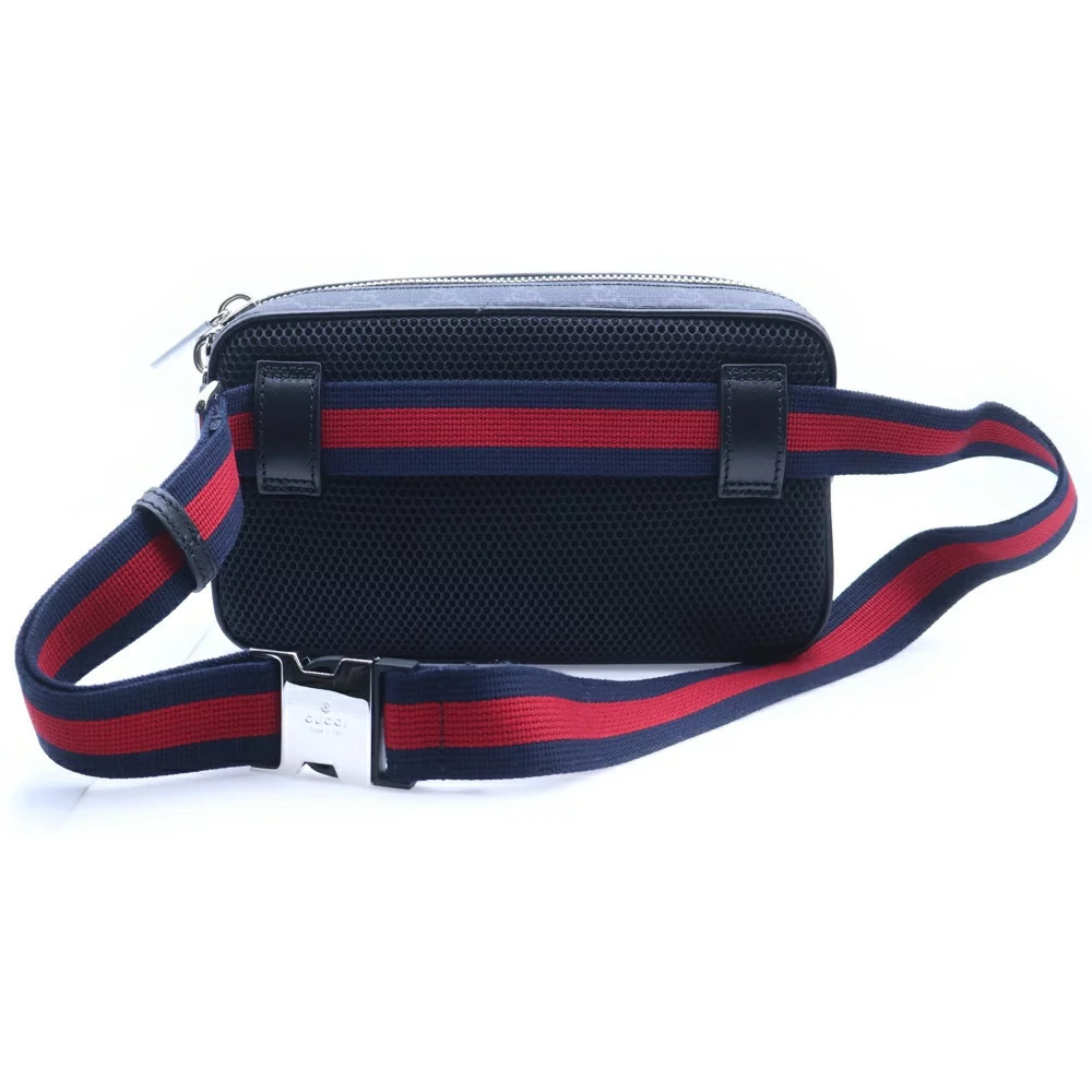 GUCCI GG Supreme Body Bum Crossbody Belt Bag Waist Black - Picture 2 of 6